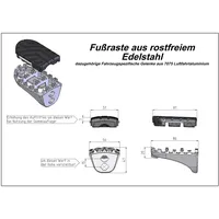 SW-Motech ION Fußrasten-Kit für Honda XRV650/750 (87-03) XL600V (87-99)
