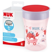 NUK Magic Cup Trinkbecher mit Trinkrand und Deckel Krabbe