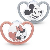 NUK Schnuller Silikon | Disney Mickey Maus | grau