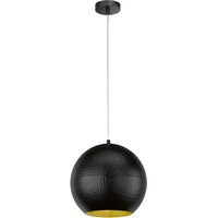 Fischer & Honsel Pendelleuchte Mylon 1-flammig Kugel Schwarz/Gold
