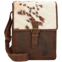 GREENLAND Nature Natural Combination Umhängetasche Leder 25 cm braun
