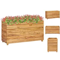 VidaXL Hochbeet 100x40x55 cm Teak Altholz und Stahl