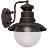 GLOBO Sella Wandaußenleuchte klar E27 dimmbar x21,5x27cm rostfarben
