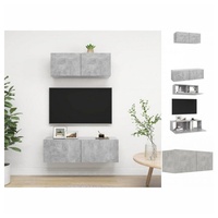 VidaXL 2-tlg. TV-Schrank-Set Betongrau Holzwerkstoff