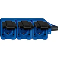 Merten Schuko-Steckdose 3fach Blau 1 St.