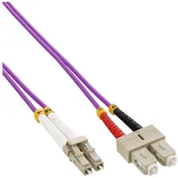 InLine InLine® LWL Duplex Kabel, LC/SC, 50/125μm, OM4, 25m