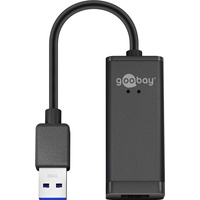 Goobay USB 3.0 Gigabit Ethernet Netzwerkkonverter, Schwarz,