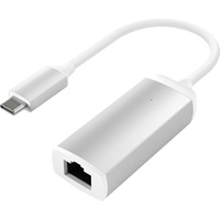 Satechi Gigabit Ethernet Adapter LAN-Adapter, silver, USB-C 3.0 [Stecker]