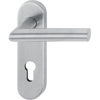 HOPPE Kurzschildgarnitur Ams.E1400/353KH VA F69 PZ rd Drückergrt.HOPPE