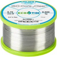 Felder Lottechnik Felder ISO-Core Clear Sn100Ni+ Lötzinn Spule Sn99,25Cu0,7Ni0,05