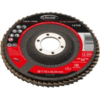 VIGOR V6810-115K80 Fächerschleifscheibe Durchmesser 115mm 10St.