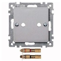 Merten Zentralplatte mit High-End Lautsprecher-Steckverbinder, System M, aluminium