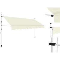 VidaXL Einziehbare Markise Handbetrieben 350 cm Cremeweiß