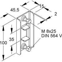 Niedax Trägerzwischenklemme TZK 86-96 S(VE2)