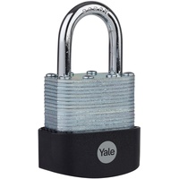 Yale Y127B/55/129/1 Vorhängeschloss 55mm Silber-Schwarz Schlüsselschloss