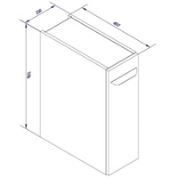 Fackelmann Bad-Hängeschrank Luxor Steinesche 20 cm