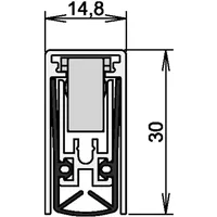 ATHMER Türdichtung Schall-Ex® L-15/30 WS 1-880 1-s.L.833mm Alu.silberf.HLT