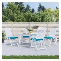 VidaXL Stuhlkissen 4 Stk. Hellblau 40x40x7 cm Oxford-Gewebe