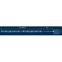 Trendline LED-Lichterkette Cluster Außen 3 m warmweiß-schwarz mit Timer,