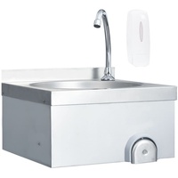 VidaXL Handwaschbecken mit Wasserhahn und Seifenspender Edelstahl