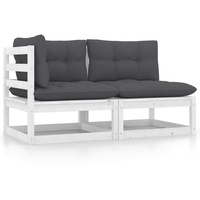 VidaXL Garten-Lounge-Set 2-tlg. weiß Kiefer