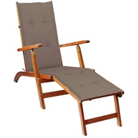 VidaXL Liegestuhl-Auflage Taupe (75+105)x50x3 cm