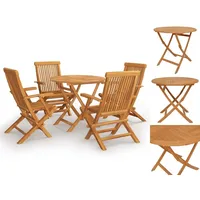 VidaXL Garten-Essgruppe 5-tlg. Braun
