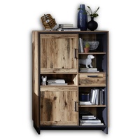 Stella Trading Highboard Prato Alpine Lodge Dekor - ausdrucksstarkes