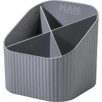 HAN Stiftehalter KARMA grau Polystyrol 4 Fächer 11,1 x
