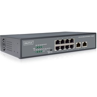 Digitus 8-Port Fast Ethernet PoE-Switch + 2 Uplinks (10