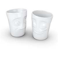 Fiftyeight Becher Set Vergnügt/Verdutzt weiß