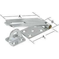 Vormann Sicherheits-Überfalle L 100mm, B 35mm mit angebundener Ösenplatte