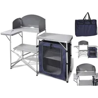 VidaXL Campingküche Klappbar mit Aluminium-Windschutz