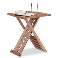 Relaxdays Beistelltisch Holz braun 33,0 x 33,0 x 40,5