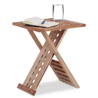 Relaxdays Beistelltisch klappbar Braun Walnuss 33 x 40,5 x