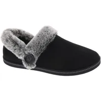 SKECHERS Cozy Campfire Fresh Toast Hausschuh, Black Microfiber Faux