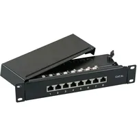 EFB-Elektronik EFB 37737SW.8 Mini-Patchpanel STP 8xRJ45 Cat.6A, 10? 1HE,