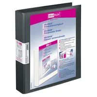 Veloflex 10 VELOFLEX VELODUR® Präsentationsringbücher 4-Ringe schwarz 4,6 cm