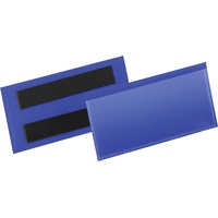 Durable Etikettentasche B100xH38mm blau, magn.50St./Pack