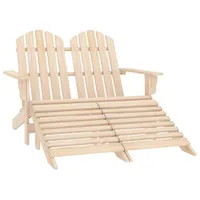 VidaXL 2-Sitzer Adirondack Gartenbank mit Fußstütze 119,5 x 147,5