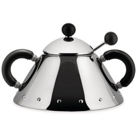 Alessi Zuckerdose Ø 10,5 cm Edelstahl Schwarz
