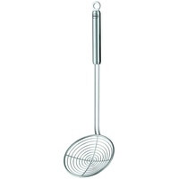 Rösle Seihlöffel, Hochwertiger Abseihlöffel mit Rundgriff, 14 cm, Edelstahl