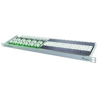 Telegärtner Kabelverbinder Multi 12x Cat.7, 19", RAL7035 12xVM8-8