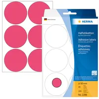 Herma Klebepunkte 2286 leuchtrot Ø 50 mm 144 Etiketten