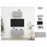 VidaXL 2-tlg. TV-Schrank-Set Betongrau Holzwerkstoff