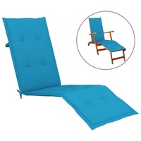 VidaXL Liegestuhl-Auflage Blau (75+105)x50x3 cm