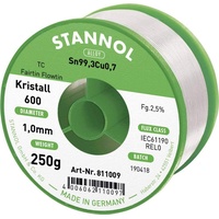 Stannol Kristall 600 Fairtin Lötzinn, bleifrei bleifrei Sn99,3Cu0,7 250g
