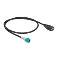 DeLock USB-Kabel Z-Stecker, USB-A Stecker 0.50m Schwarz 90310