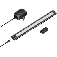 Ledscom.de LED Unterbau-Leuchte SIRIS schwarz matt mit Netzteil und