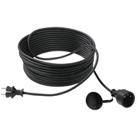 Bachmann Schutzkontakt-Verlängerung Gummi 10m sw 343.179